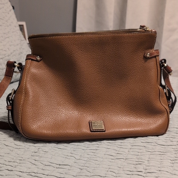 Dooney & Bourke Tan Leather Shoulder Bag - Picture 1 of 15